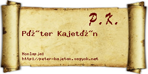 Péter Kajetán névjegykártya